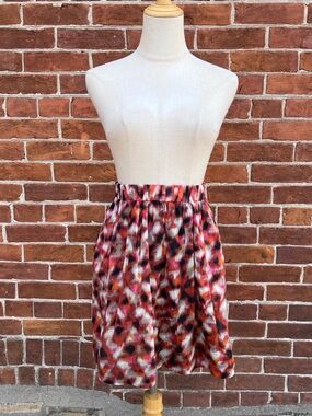 Judith & Charles Abstract Print Mini Skirt in Multicolor